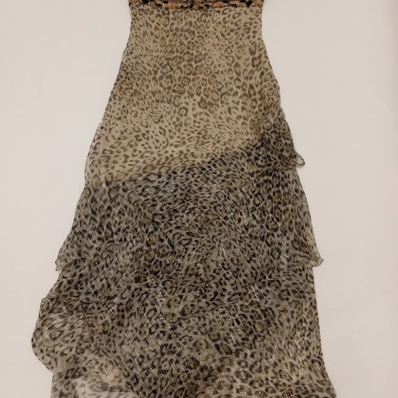Beautiful animal print cocktail dress with sequins - Picture 4 of 5